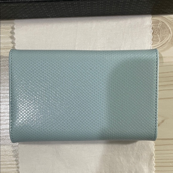 Montblanc Light Blue Leather Wallet Key Chain Holder - Authentic - Picture 3 of 11